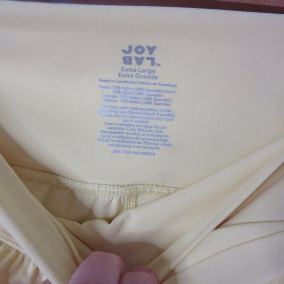Joy Lab 2 Piece Active Skort and Shirt High Rise Cut Out Yellow XL & XXL NWT - Picture 6 of 11